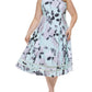 Calvin Klein Women's Floral Print Illusion Hem Dress Blue Size 20W