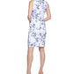 Calvin Klein Women's Floral Print Above Knee Sheath Dress White Size 4Petite