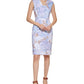 Calvin Klein Women's V Neck Sheath Dress Blue Size 8Petite