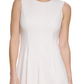 Calvin Klein Women's Scuba Crepe A Line Dress Pink Size 8 Petite