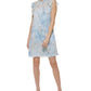 Calvin Klein Women's Printed Flutter Sleeve A Line Dress Blue Size 10