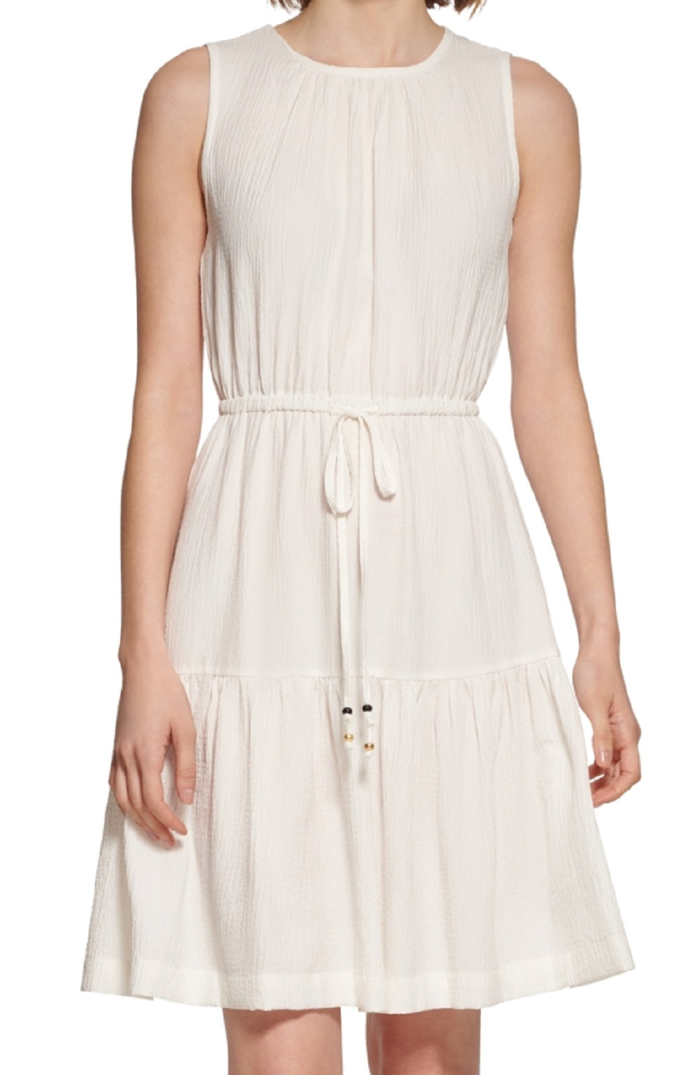 Calvin Klein Women's Tiered Fit & Flare Dress White Size 4