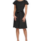 Calvin Klein Women's Flutter Sleeve Fit & Flare Dress Black Size 4