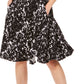Calvin Klein Women's Lace Print Fit & Flare Dress Gray Size 8