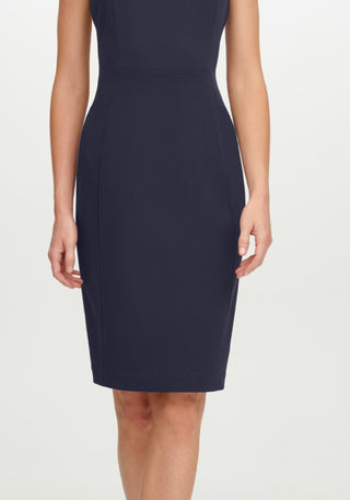 Calvin Klein Women's Bow Neck Sheath Dress Blue Size 6Petite