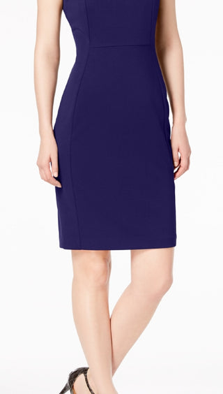Calvin Klein Women's Sheath Dress Blue Size 4
