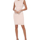 Calvin Klein Women's Crewneck Sleeveless Sheath Dress Pink Size 4