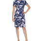 Calvin Klein Women's Printed Sheath Dress Blue Size 2Petite