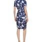 Calvin Klein Women's Printed Sheath Dress Blue Size 2Petite