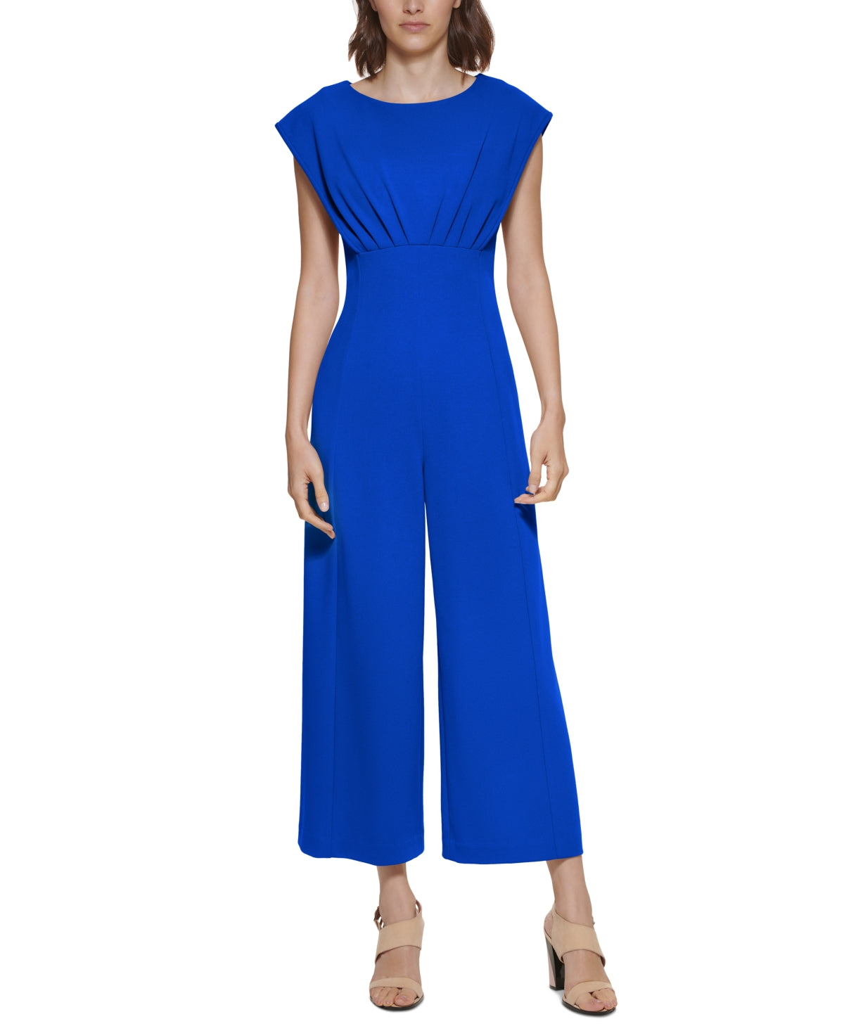 Calvin Klein Women's Cap Sleeve Jumpsuit Blue Size 12
