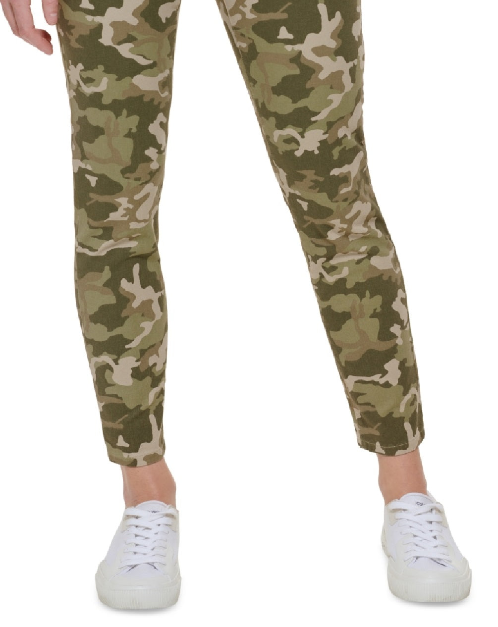 Calvin Klein Women's Printed Cotton Twill Pants Green Size 12