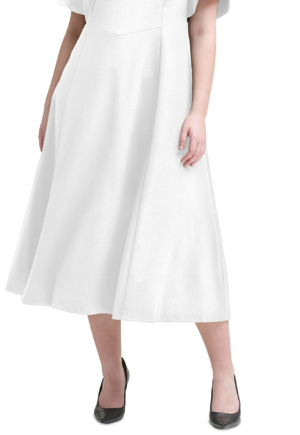 Calvin Klein Women's Tulip Sleeve Midi Dress White Size 20W