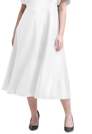 Calvin Klein Women's Tulip Sleeve Midi Dress White Size 20W