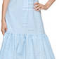 Calvin Klein Women's Knot Front Gingham Midi Dress Blue Size 8