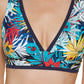 Tommy Hilfiger Women's Printed Mesh TrimBikini Top Swimsuit Blue