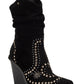 Jessica Simpson Women's Larna Western Boot Black Size 7.5 M