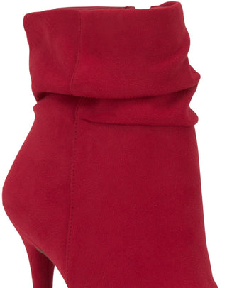 Jessica Simpson Women's Lerona Pointed Toe Dress Booties Red Size 8.5 M