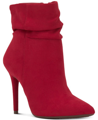 Jessica Simpson Women's Lerona Pointed Toe Dress Booties Red Size 8.5 M