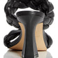 Marc Fisher Women's Hammy Braided High Heel Slide Sandals Black Size 5