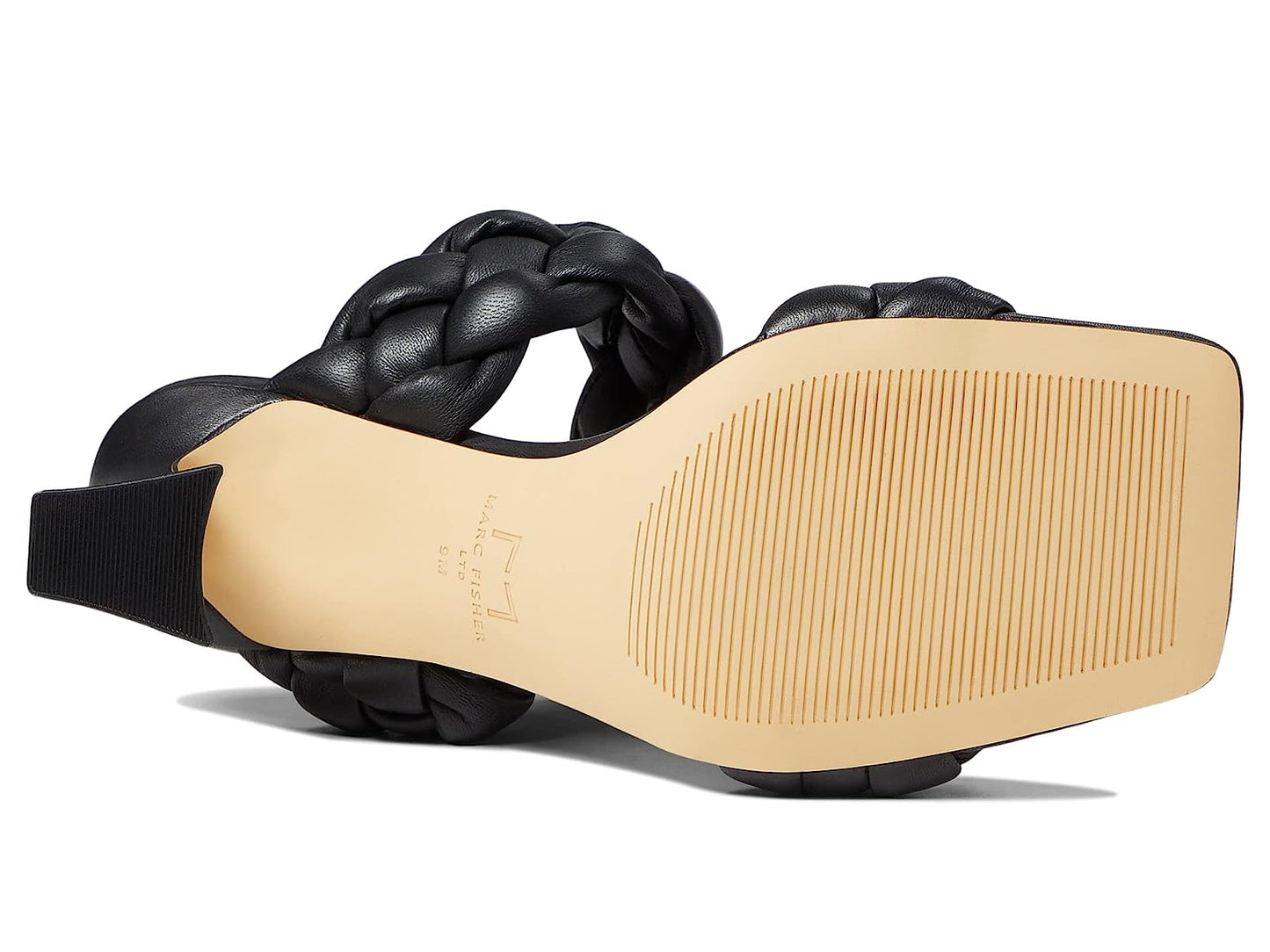 Marc Fisher Women's Hammy Sandal Black Size 8