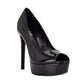 GUESS Women's Cacei Peep Toe Platform Pump Black Size 7.5 M