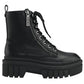 GUESS Women's Ferina Combat Lug Sole Lace Up Boots Black Size 7 M