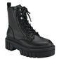 GUESS Women's Ferina Combat Lug Sole Lace Up Boots Black Size 7 M