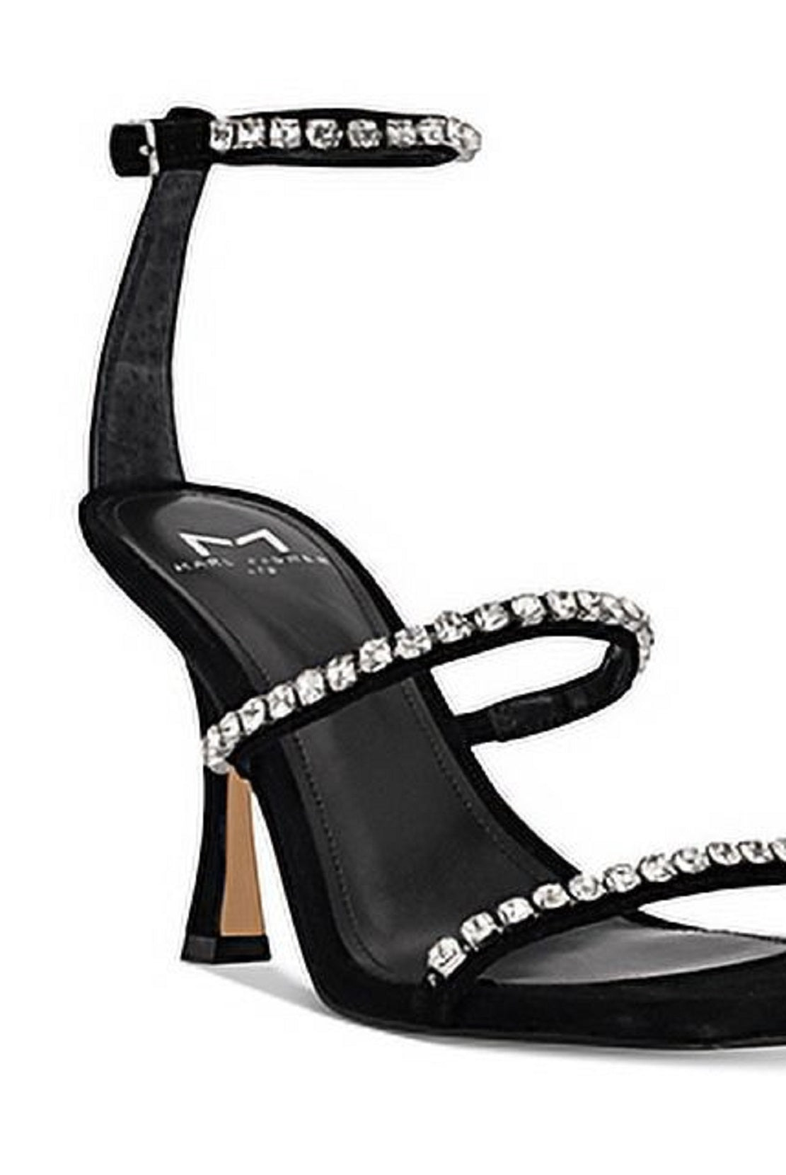 Marc Fisher Ltd. Women's Dezzi Embellished Strappy High Heel Sandals Black Size 8