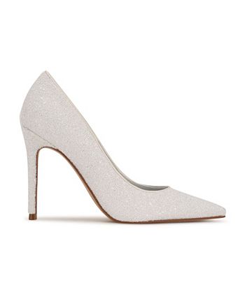 Nine West Women's Bridal Fresh Pointy Toe Pumps White Size 5.5 M
