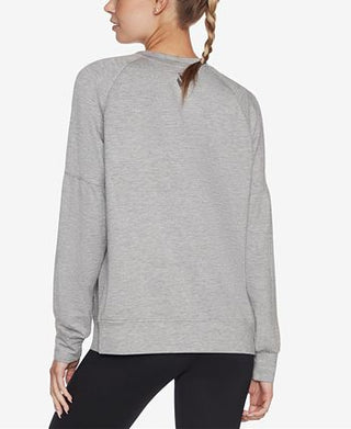Skechers Women's Skechluxe Restful Crewneck Gray Size X-Large