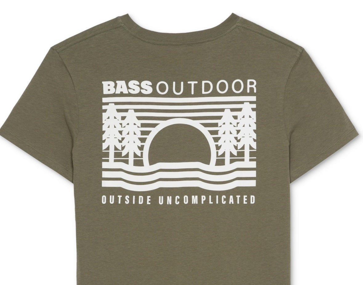 Bass Outdoor Women's Borde Graphic T-Shirt Green Size Medium