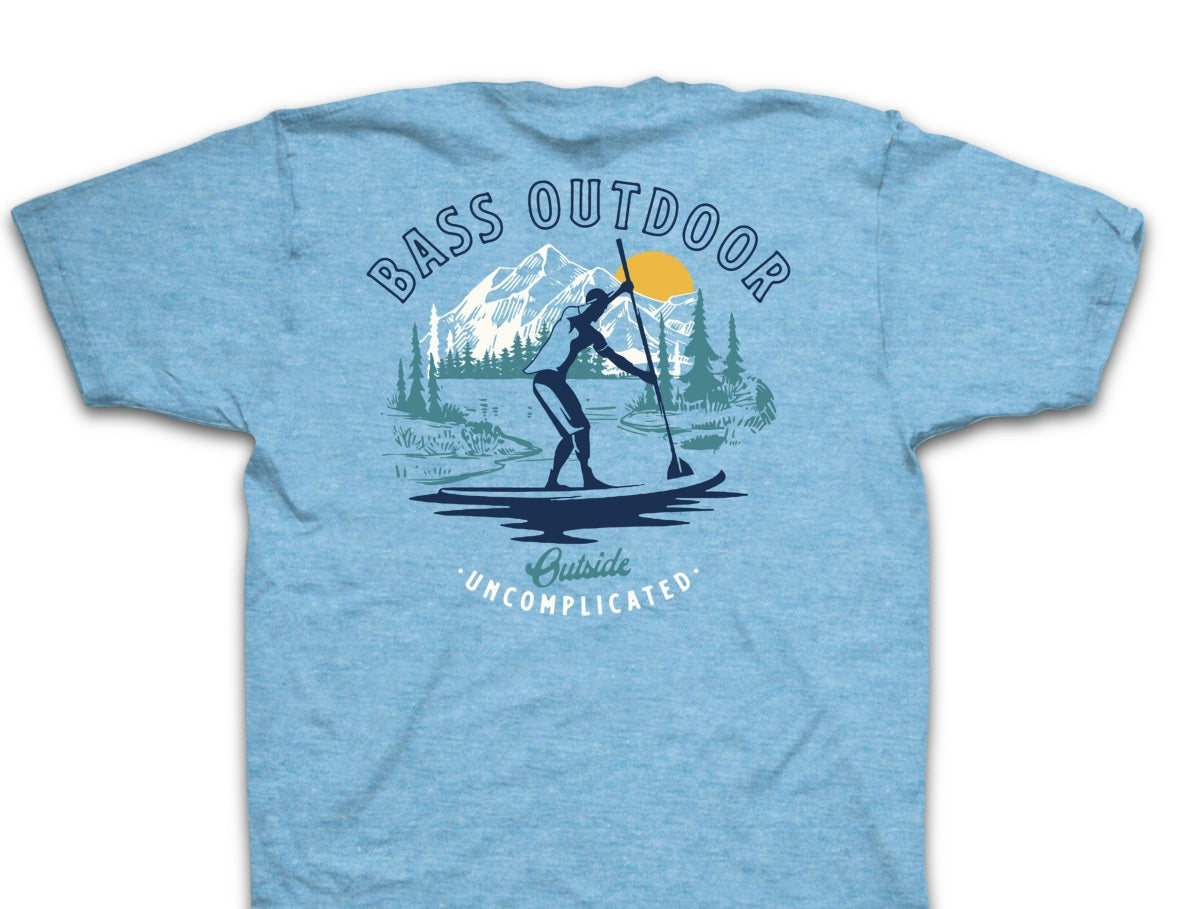 Bass Outdoor Men's Paddled T-Shirt Blue Size X-Large