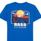 Bass Outdoor Men's Mesa Path T-Shirt Blue Size Small