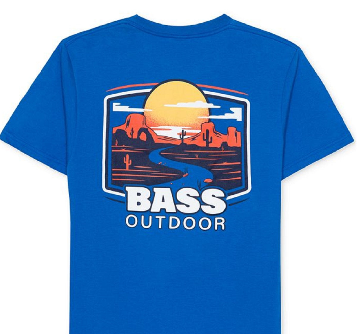 Bass Outdoor Men's Mesa Path T-Shirt Blue Size Small