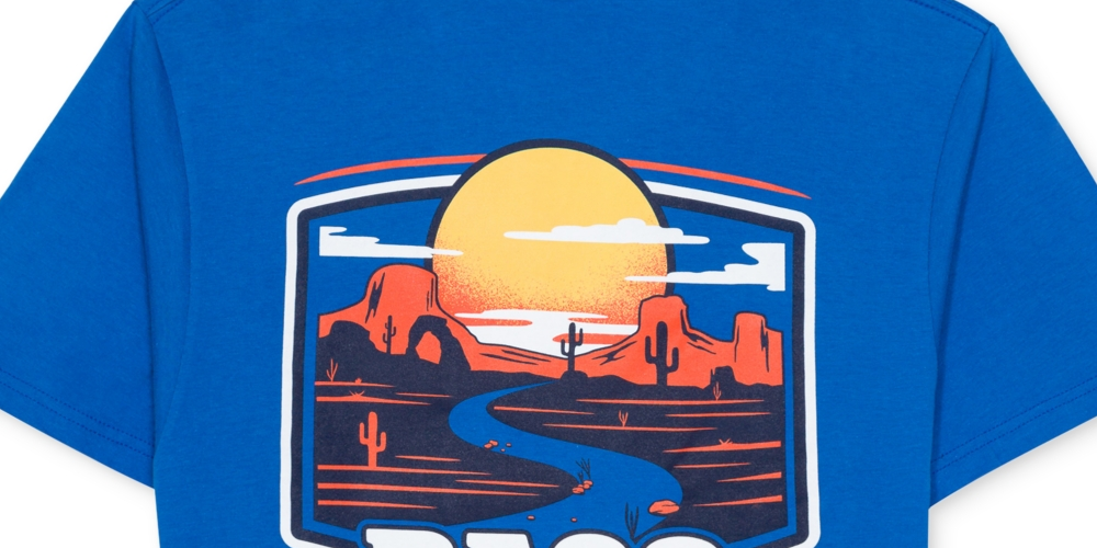 Bass Outdoor Men's Mesa Path T-shirt Blue Size M