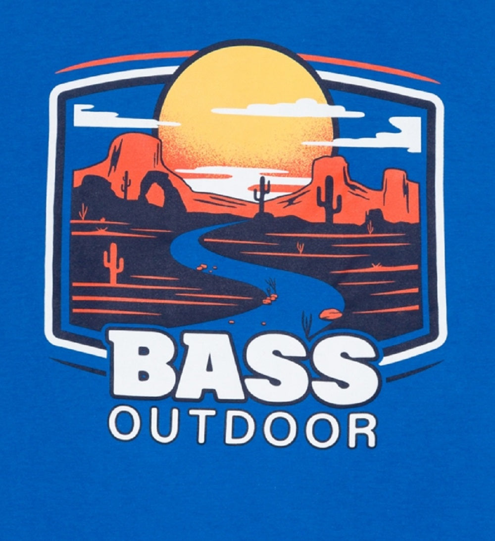 Bass Outdoor Men's Mesa Path T-Shirt Blue Size X-Large