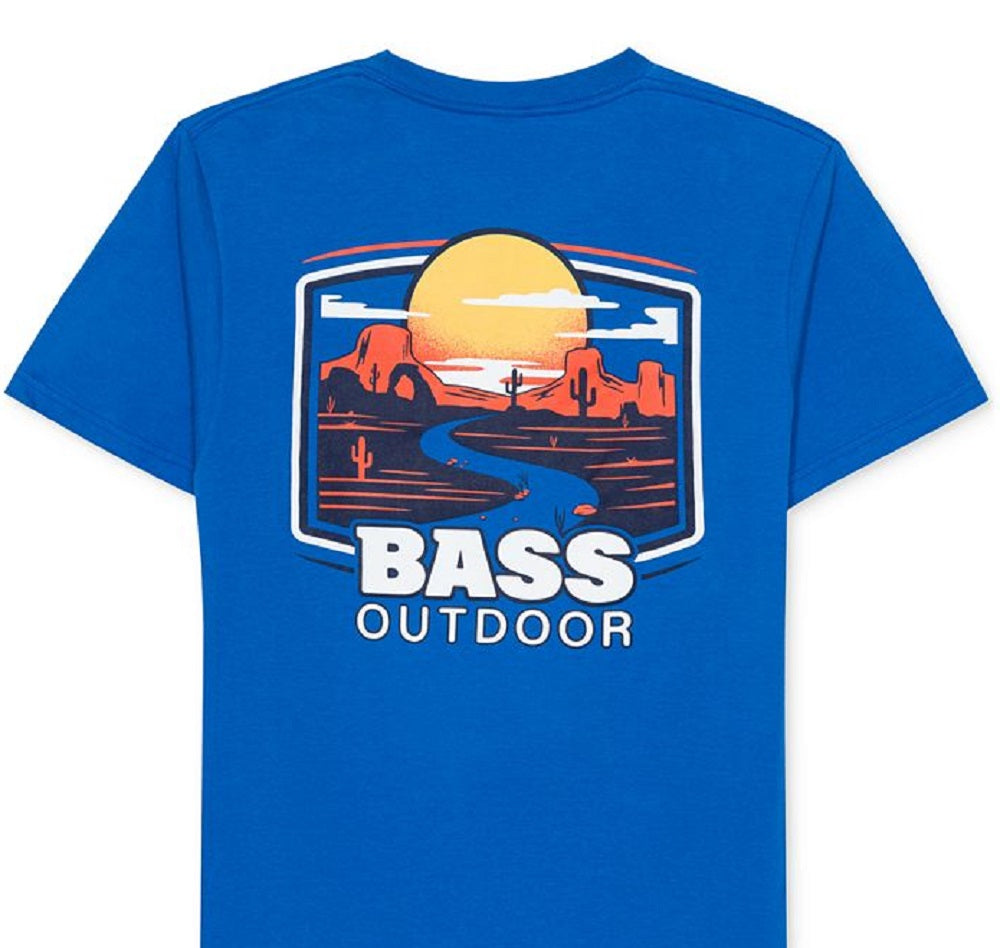 Bass Outdoor Men's Mesa Path T-Shirt Blue Size XX-Large
