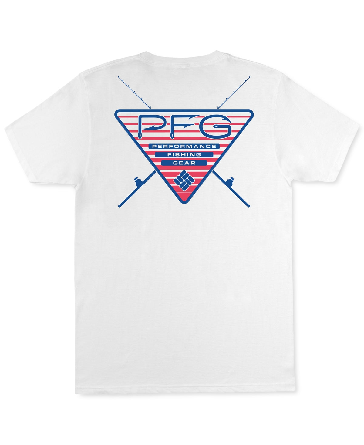 Columbia Men's Performance Fishing Gear Triangle Logo T-Shirt White Size Small