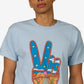 Junk Food Men's Trip In Peace T-Shirt Blue Size X-Large