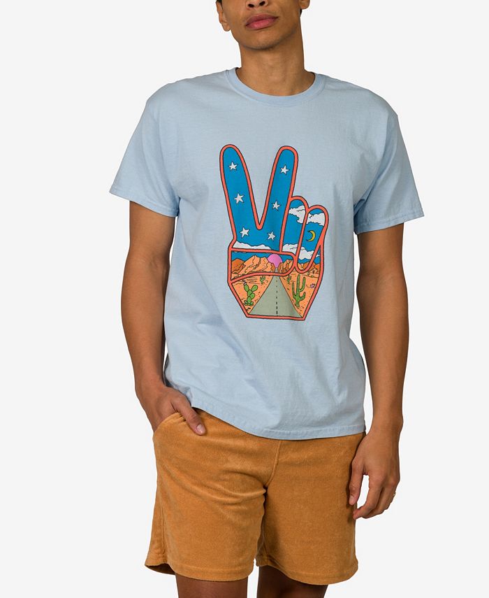 Junk Food Men's Trip In Peace T-Shirt Blue Size X-Large