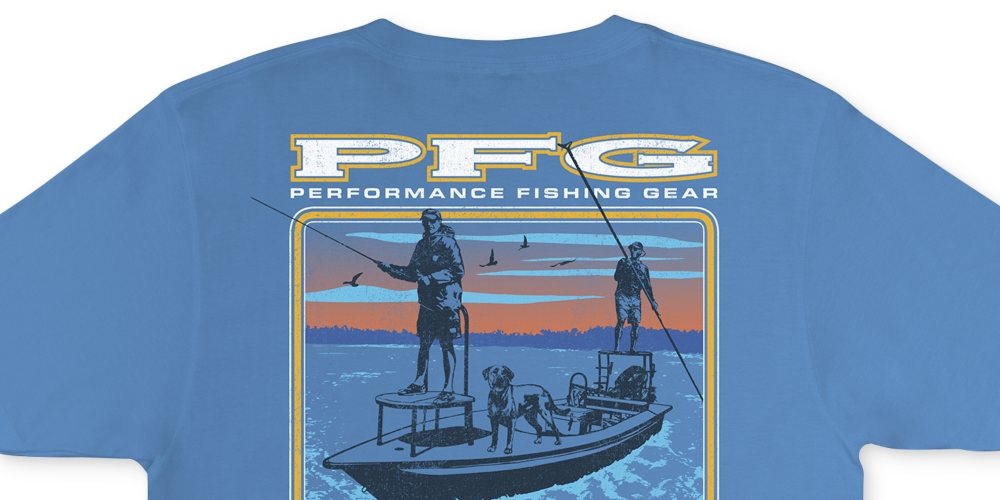 Columbia Men's Pfg Labby Graphic T-Shirt Blue Size Small