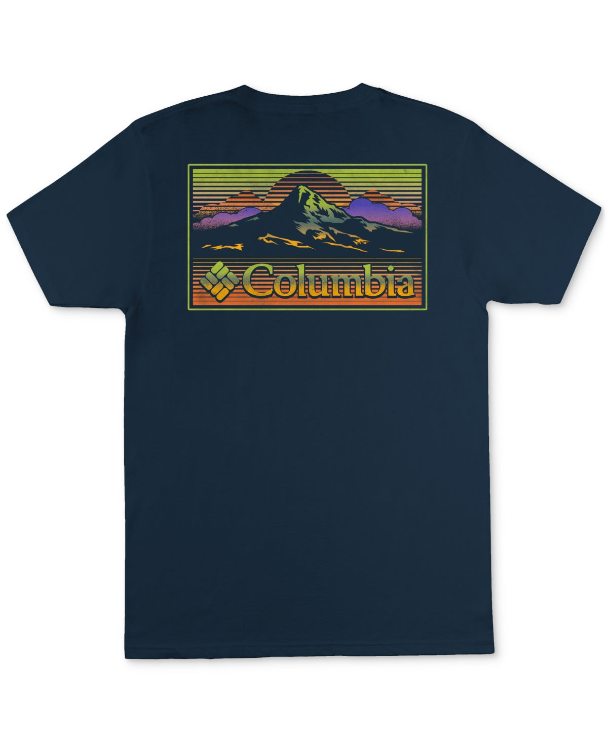 Columbia Men's Graphic T-Shirt Blue Size X-Large