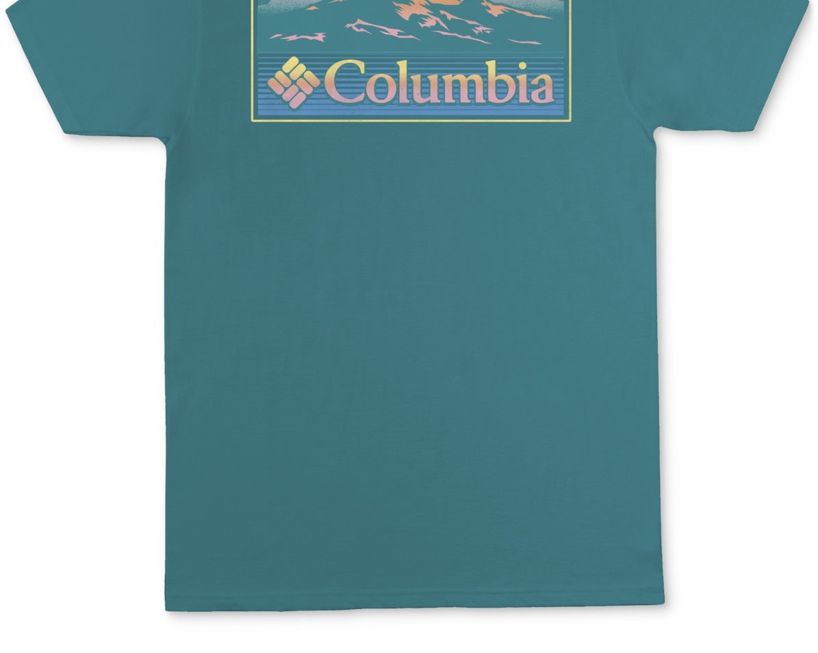 Columbia Men's Graphic T-Shirt Green Size XX-Large