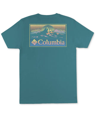 Columbia Men's Graphic T-Shirt Green Size XX-Large