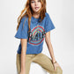 Junk Food Women's Cotton The Beatles Graphic Print Tee Blue Size X-Large