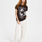 Junk Food Women's Cotton Janis Joplin Concert Graphic Print Tee Brown Size Small