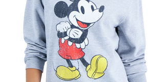 Disney Junior's Mickey Mouse Graphic Pullover Top Gray Size Small