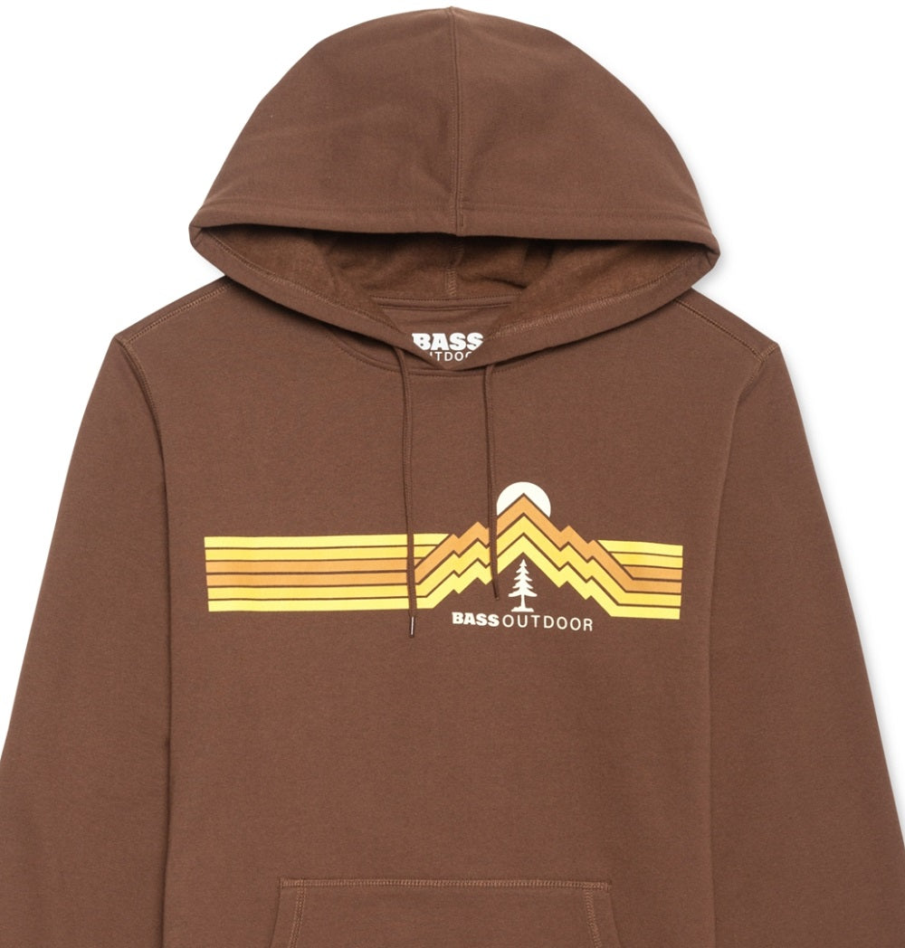 Bass Outdoor Men's Calwood Retro Logo Fleece Hoodie Brown