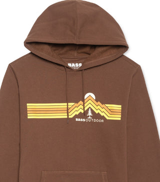 Bass Outdoor Men's Calwood Retro Logo Fleece Hoodie Brown