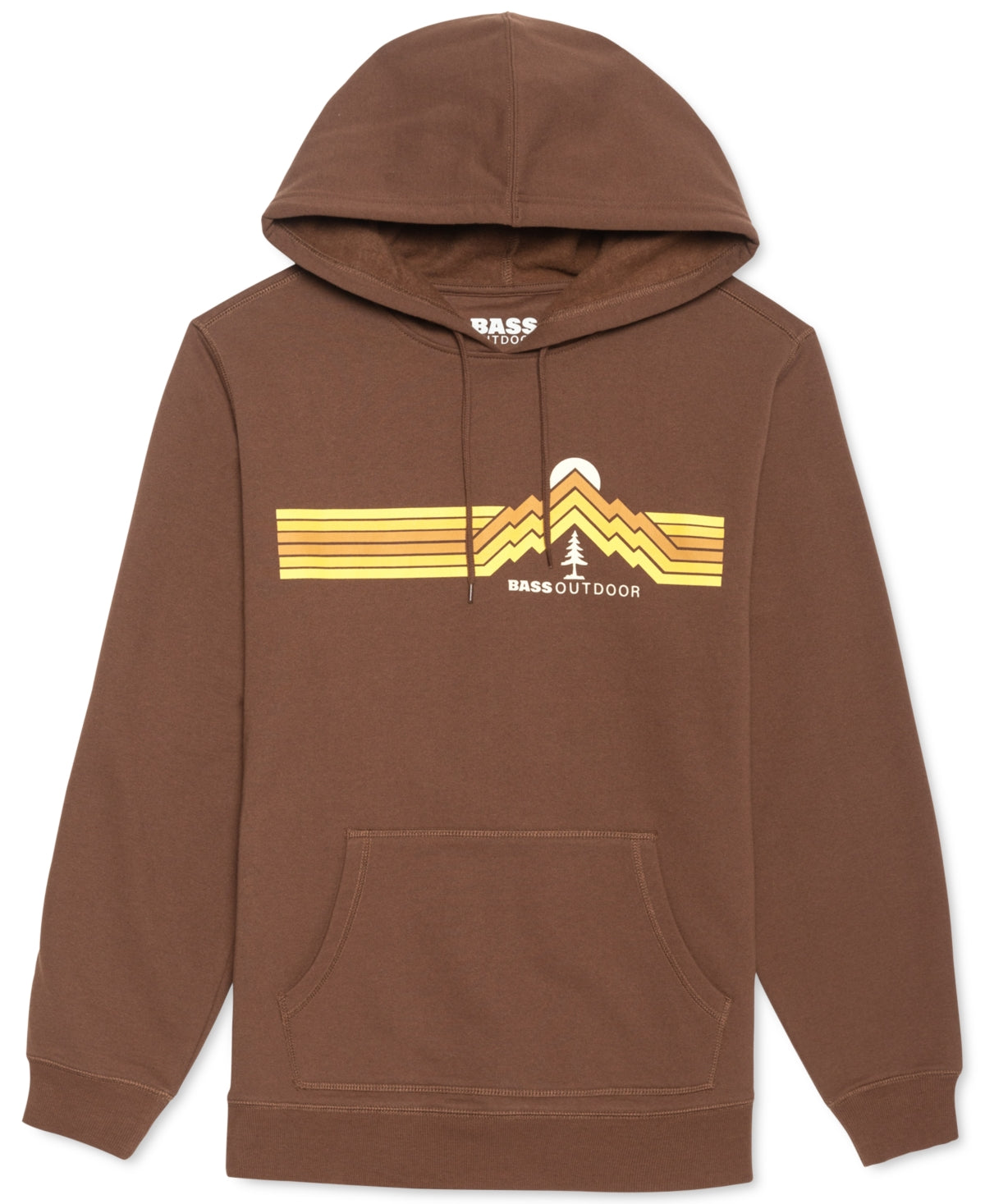Bass Outdoor Men's Calwood Retro Logo Fleece Hoodie Brown